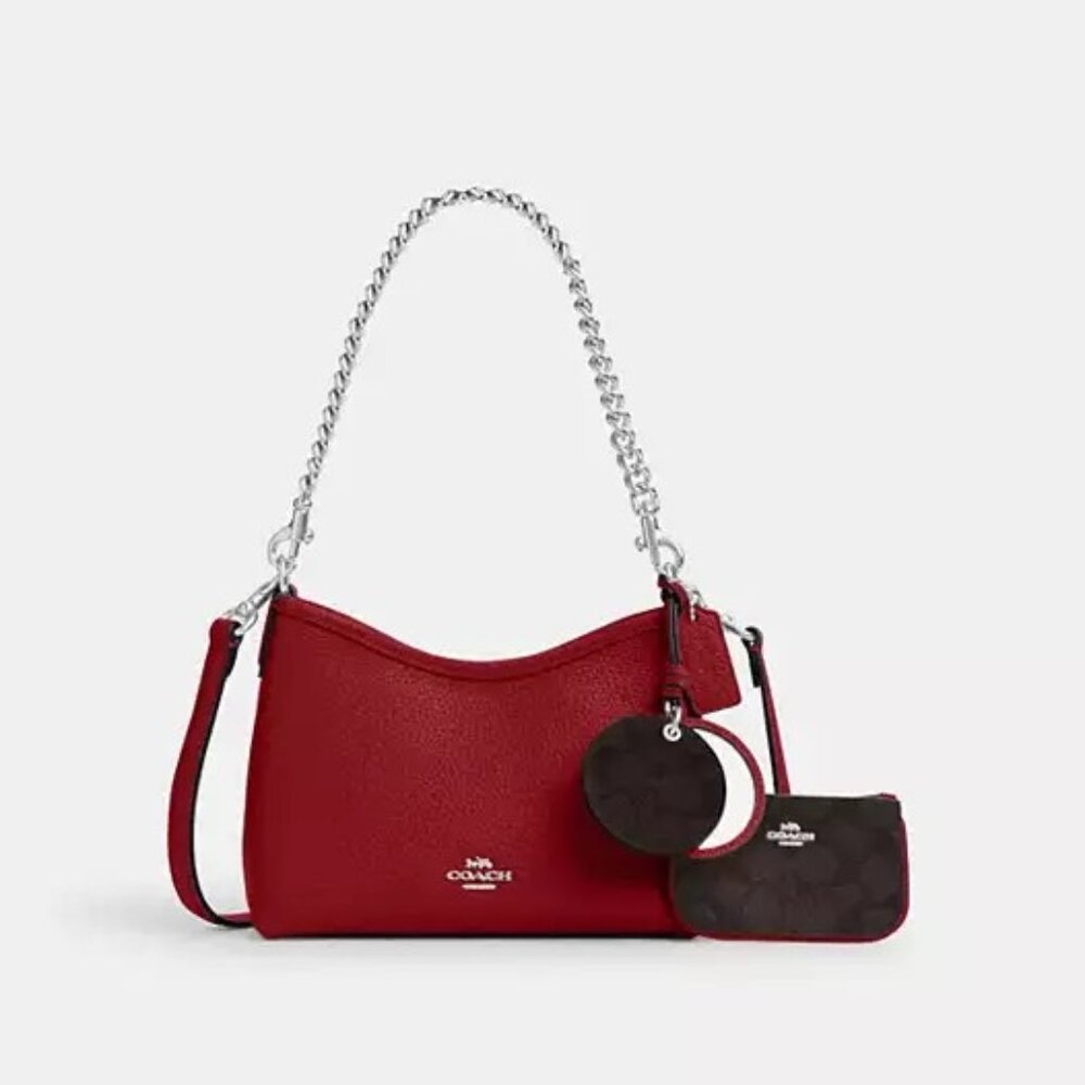 NWT Coach Laurel Small Shoulder Bag With Mirror Charm And Pouch-CBI06